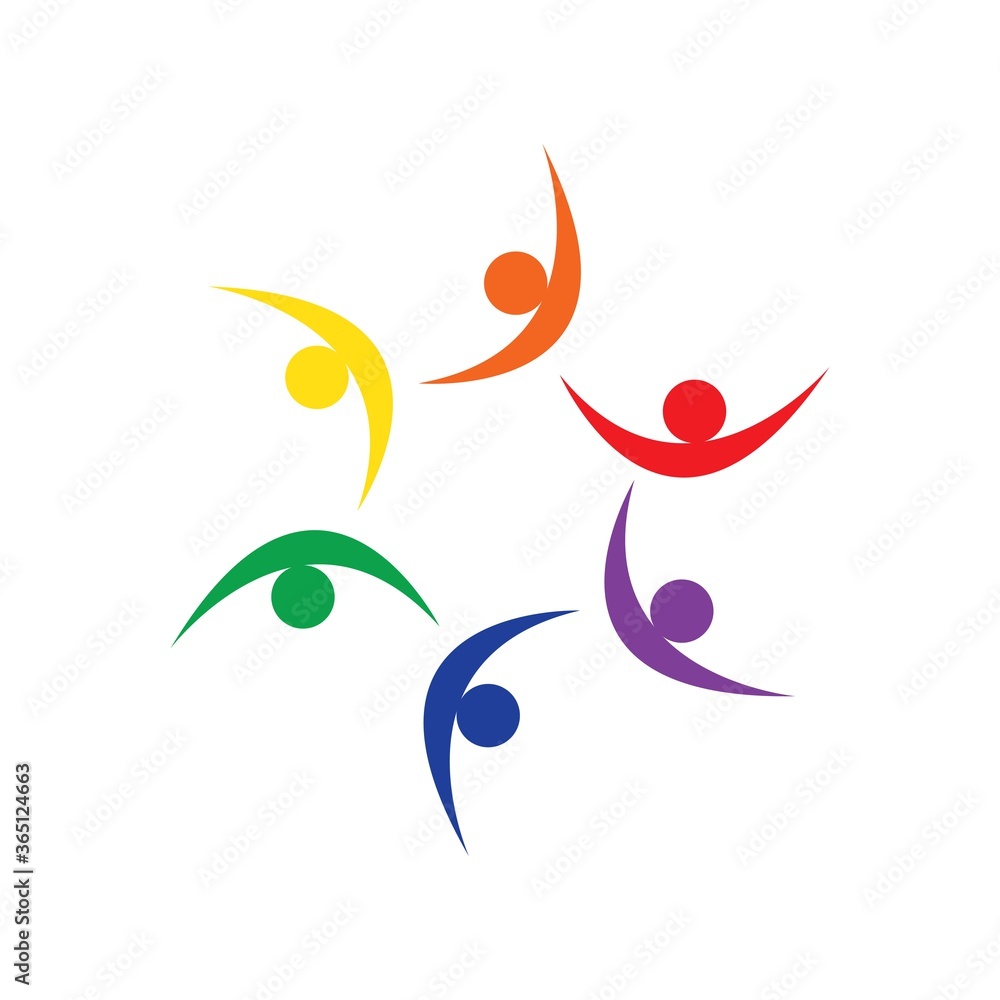 Obraz premium Community, network and social logo