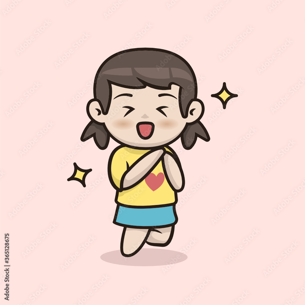 chibi anime girl mascot and character design chibi anime girl mascot and character design