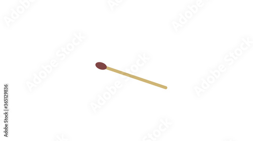 illustration unused match stick isolated on white background