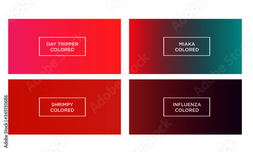 Set of gradient color background (day tripper colored, miaka colored, shrimpy colored, influenza colored)