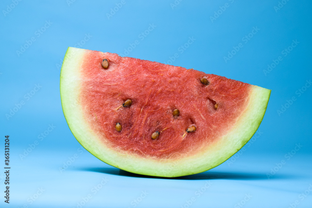 Slice Watermelon on blue background Slice Watermelon on blue background