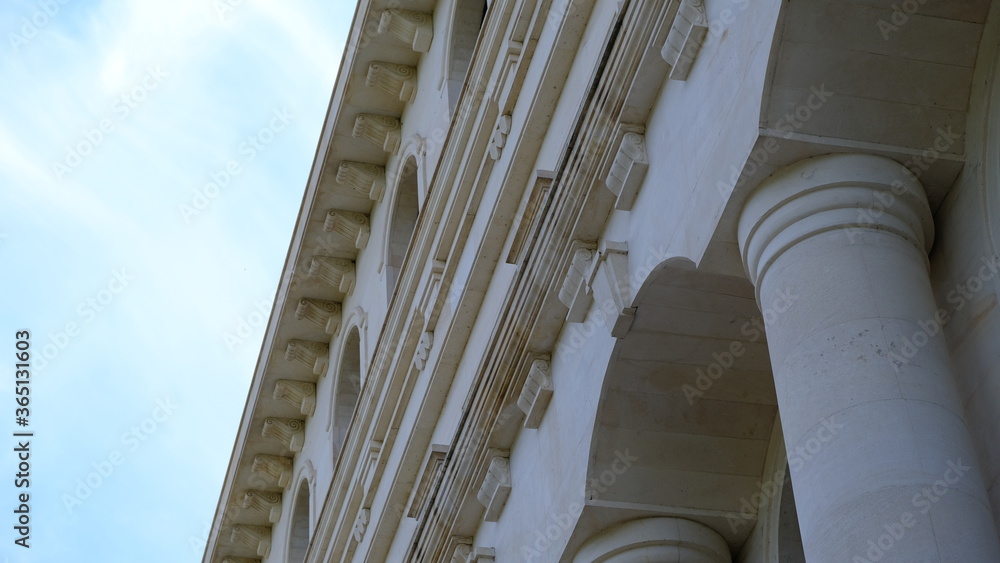 Obraz premium Elements and details of the facade of the house in the cities of Russia