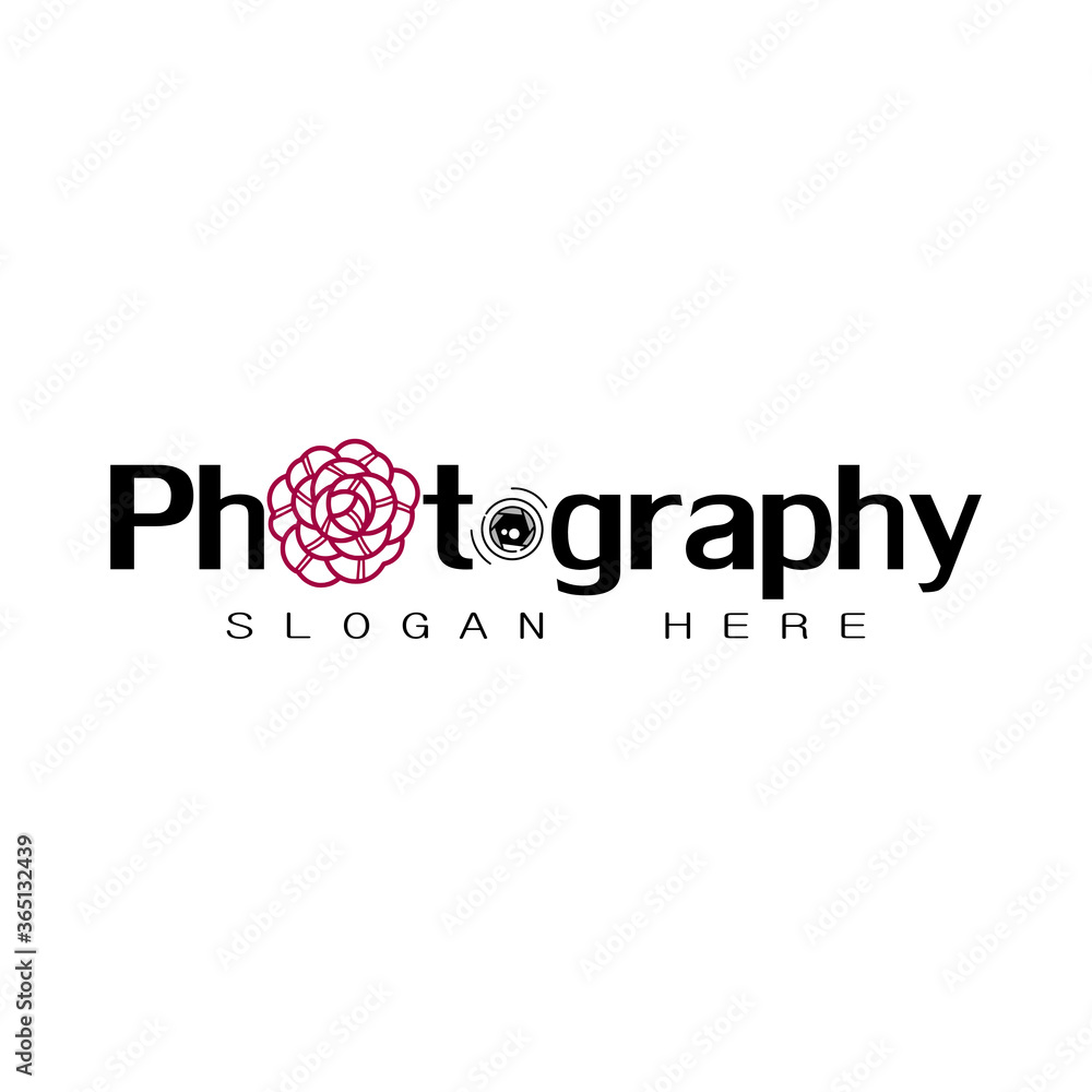 Illustration vector graphic of flower logo good for photography logo