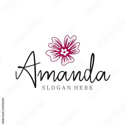 Illustration vector graphic of flower logo good for boutique, salon and spa logo