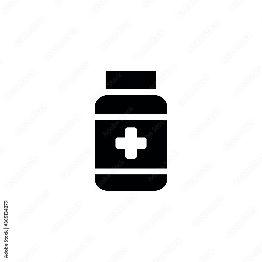 Medicine bottle icon vector logo design template Medicine bottle icon vector logo design template