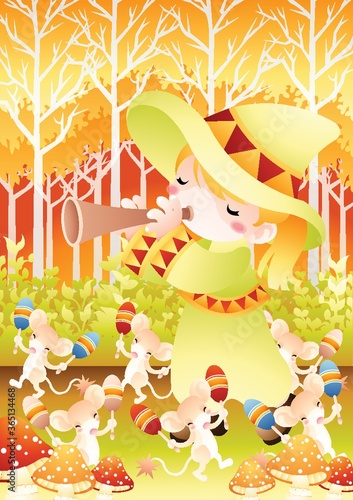 girl playing flute
