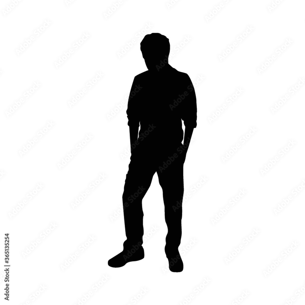 silhouette of man standing