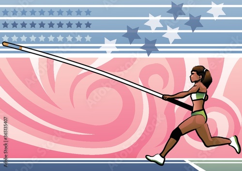 high jumping athlete