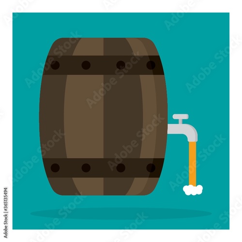 beer barrel with a tap