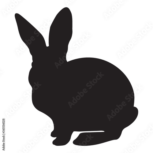 silhouette of rabbit