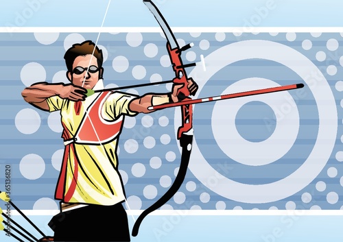 archery athlete in action