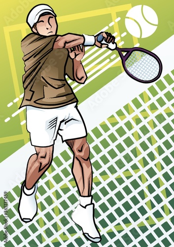 tennis player in action
