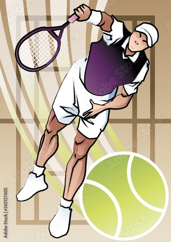 tennis player in action