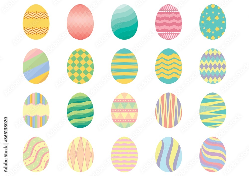 Fototapeta premium set of easter egg