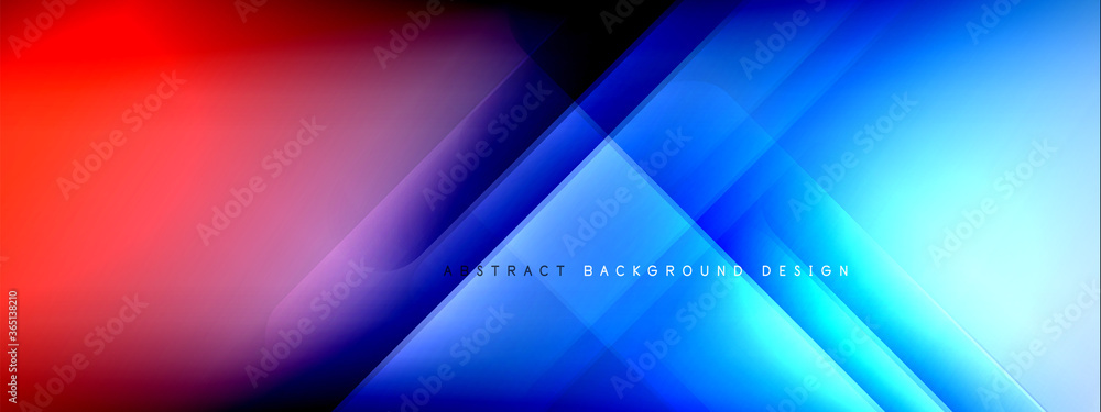 Naklejka premium Motion concept neon shiny lines on liquid color gradients abstract backgrounds. Dynamic shadows and lights templates for text