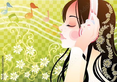 girl listening to music