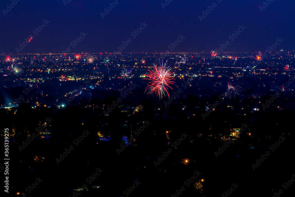 fireworks in the city fireworks in the city