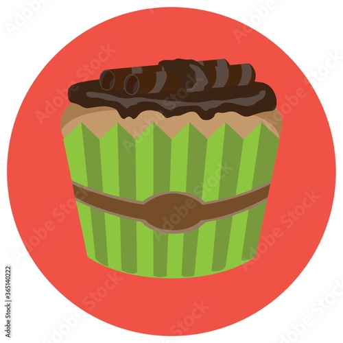 chocolate wafer cupcake