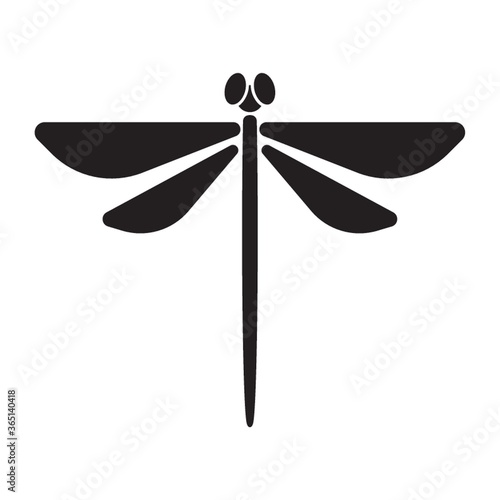 silhouette of dragonfly