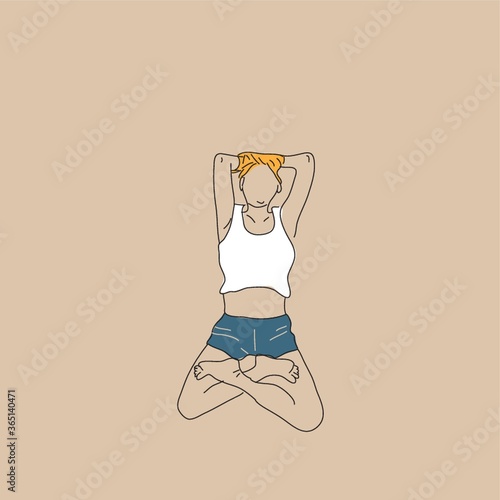girl practising yoga in lotus pose
