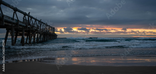 Ocean sunrise at the pier