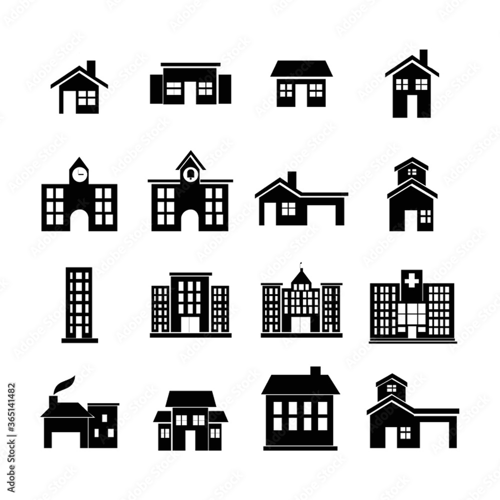 silhouette of buildings silhouette of buildings