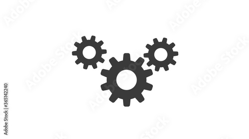 Setting icon, Tools, Cog, Gear Sign Isolated on white background