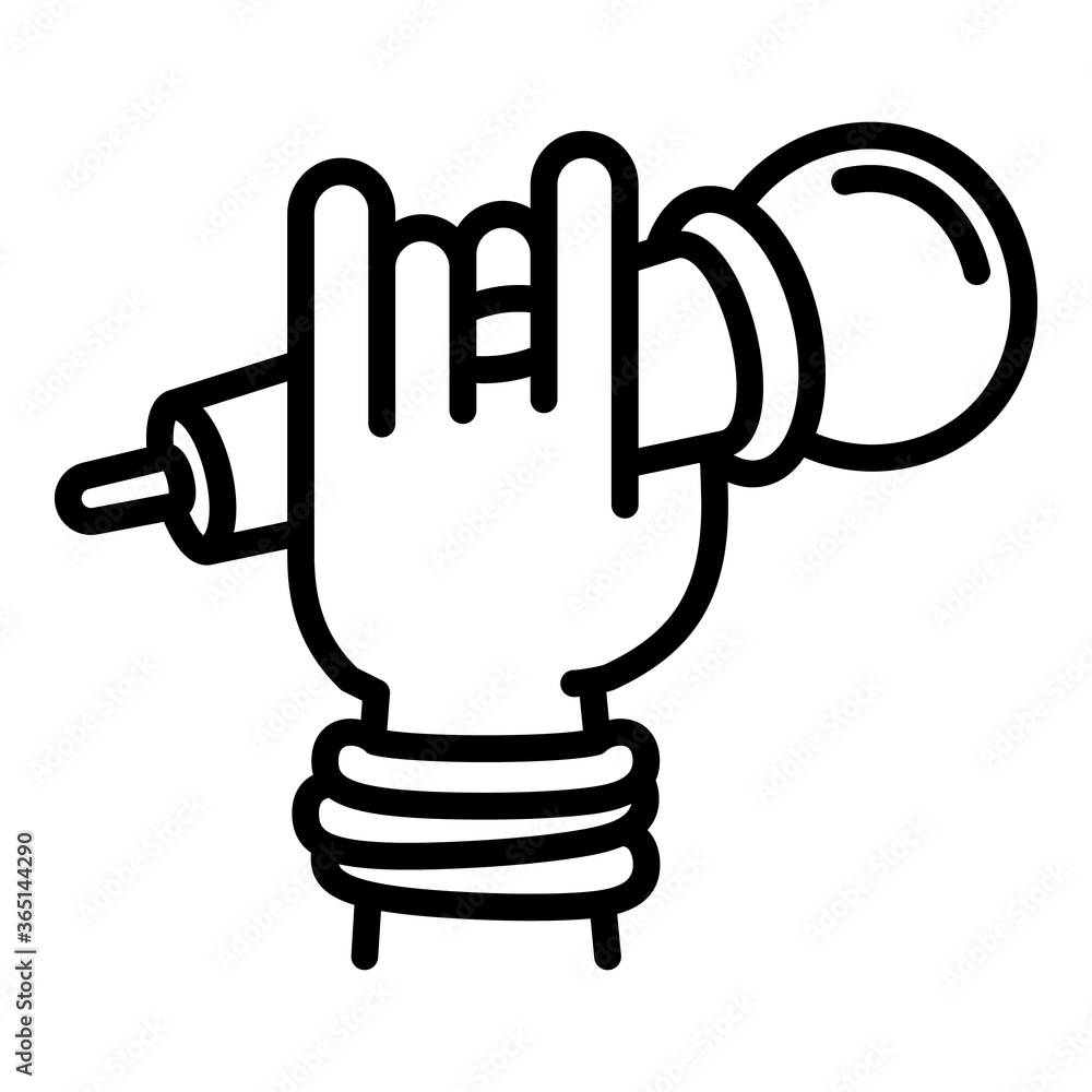 Singer microphone icon. Outline singer microphone vector icon for web design isolated on white background Singer microphone icon. Outline singer microphone vector icon for web design isolated on white background