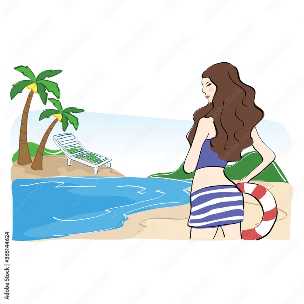 girl by the beach