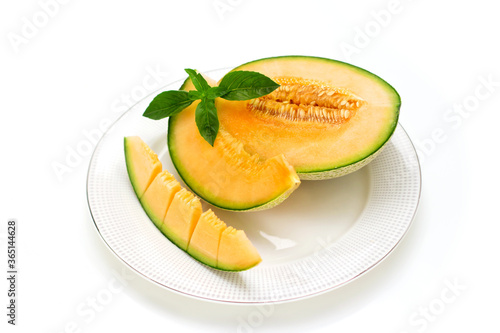 melon isolated on white