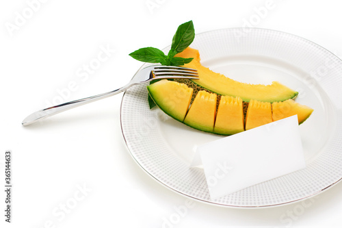 melon isolated on white