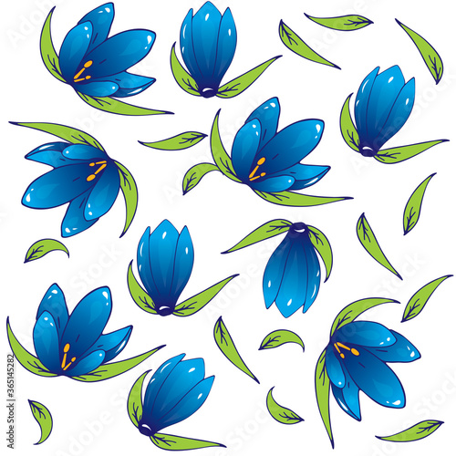 scilla seamless pattern