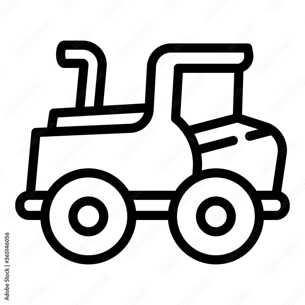 Bulldozer icon. Outline bulldozer vector icon for web design isolated on white background Bulldozer icon. Outline bulldozer vector icon for web design isolated on white background