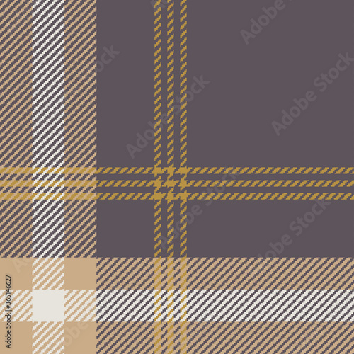 Brown plaid pattern seamless vector, tartan check plaid for scarf, poncho, blanket, or other modern fabric designs. Pixel texture.