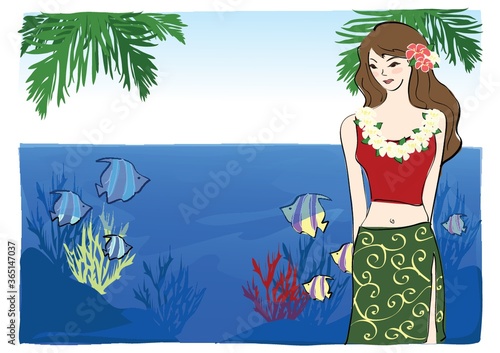 girl by the sea shore