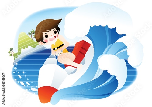 girl riding a watercraft