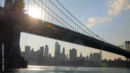 skyline of lower manhattan with brooklyn bridge in daytime 