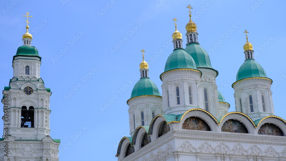 
Buildings of the Astrakhan Kremlin in Russia.