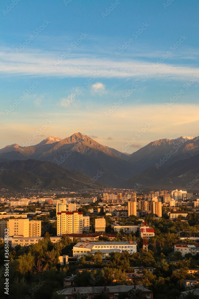 Sunset. Almaty