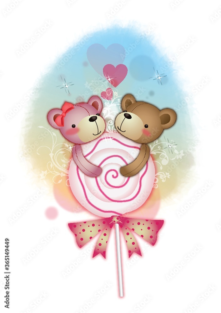 bears with a lollipop bears with a lollipop