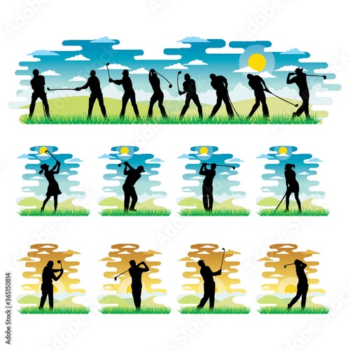 golf player playing golf