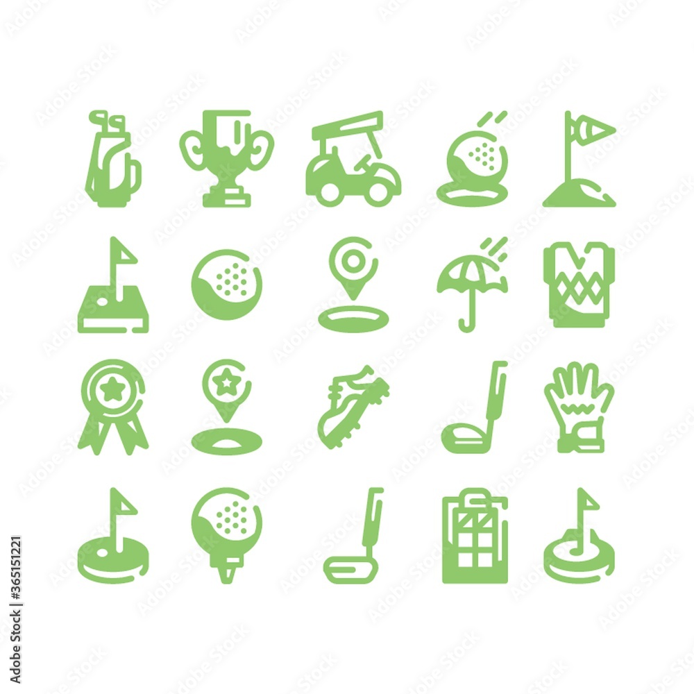 golf icons collection golf icons collection