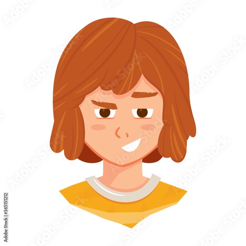 girl smirking