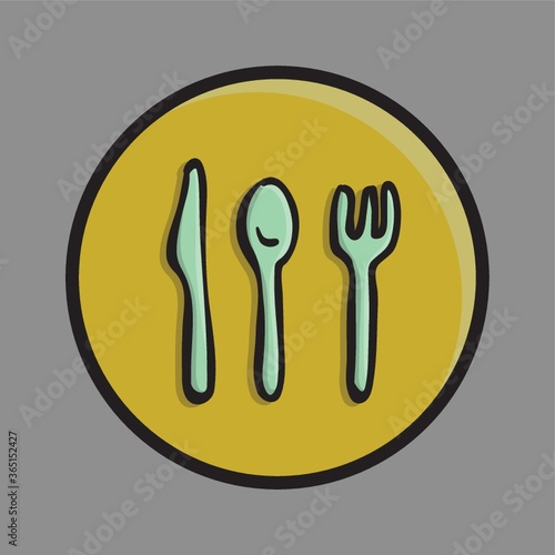 knife, spoon and fork