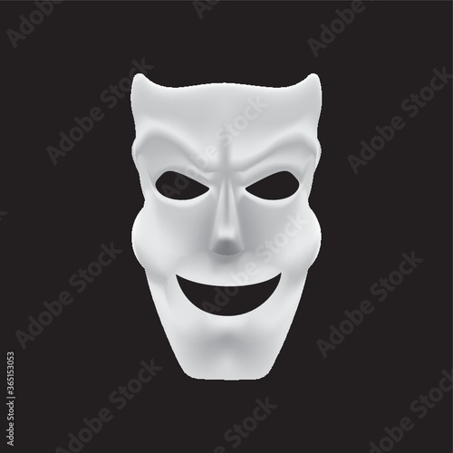 mask with cunning smile