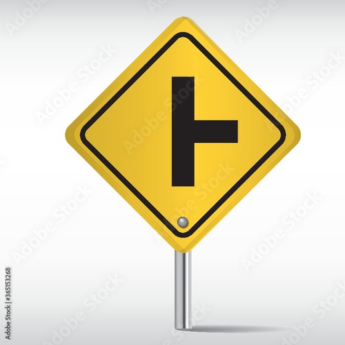 Free Download side road right sign - GFXLoad