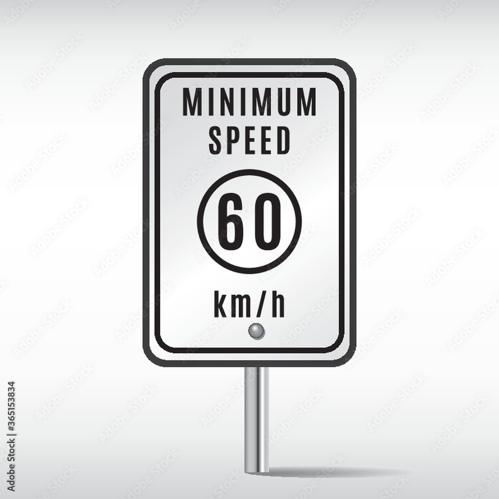 minimum speed sixty traffic sign minimum speed sixty traffic sign