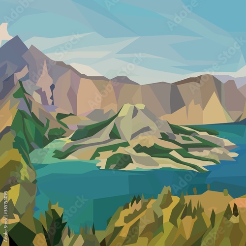 lake in the mountains