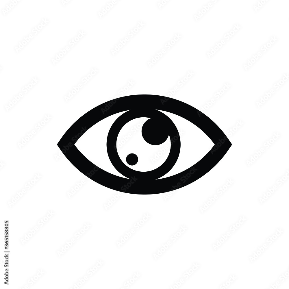 Eye Icon. Eye Icon sign. Eye icon vector in modern flat style for web, graphic and mobile design. Eye icon vector isolated on white background.