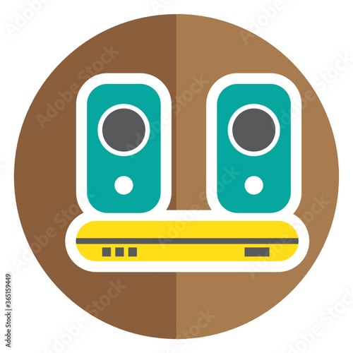 digital versatile disc player and speakers